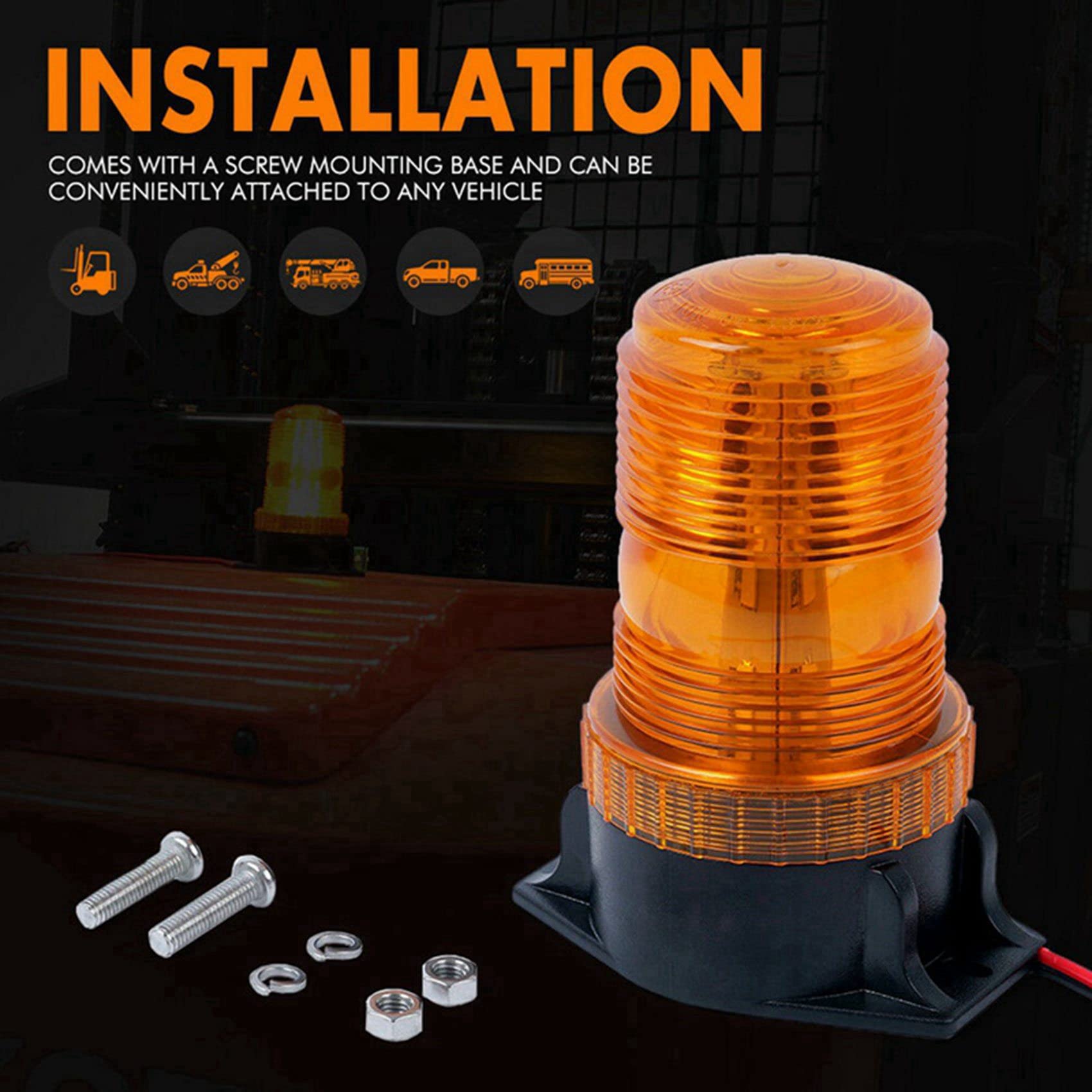 8X Carrello elevatore 30 LED Avvertimento Lampeggiante di emergenza Lampada Stroboscopica Markup