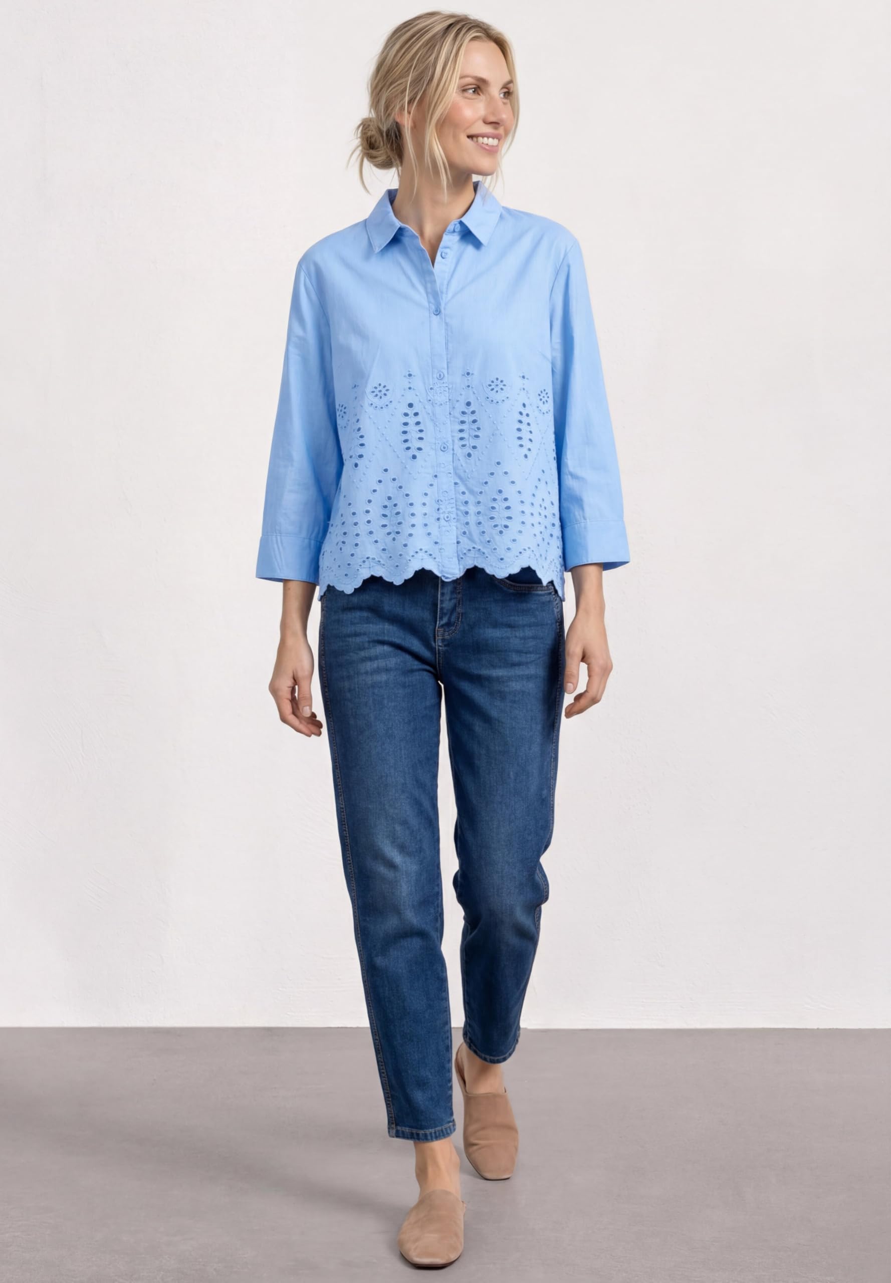 Street One 3/4-Arm Bluse mit Shiffleydetails