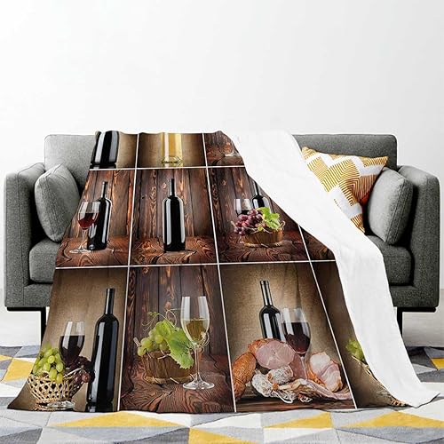 Miniatura 2 de Blankets & Throws Wine Creative Cobijas para El Frio Sofa, Couch, Bedroom 40inch X 50inch