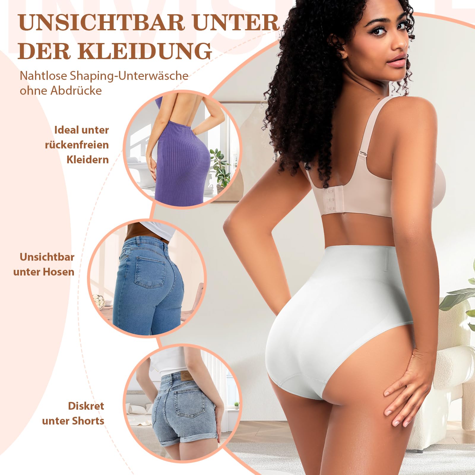 Werena Bauchweg Unterhose Damen Shapewear Miederhose Hohe Taille Stark Formend Body Shaper Miederslip Nahtlose Figurformende Unterwäsche & Bauch Weg Slips Shaping Hose