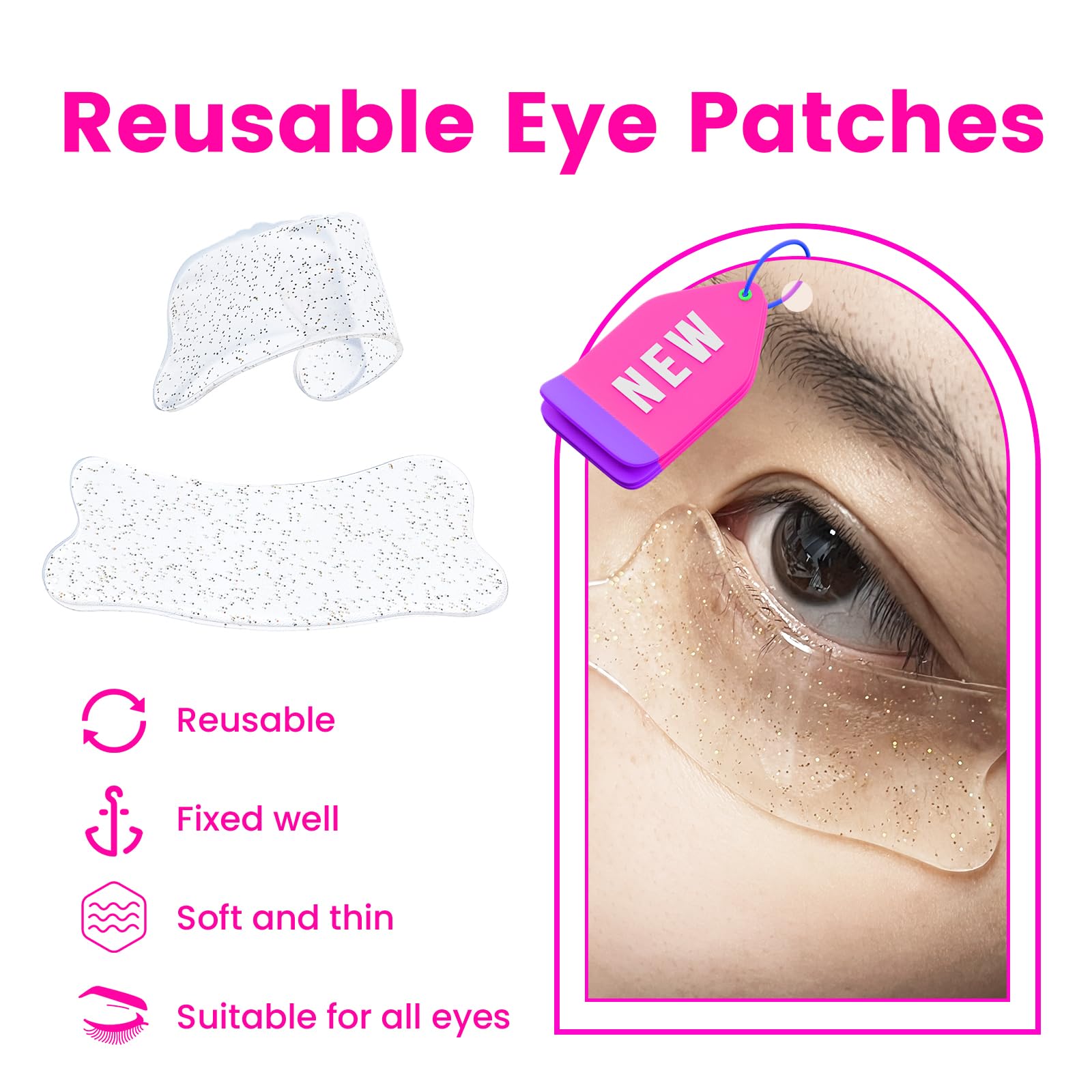 PERMANIA Korean Lash Lift Shields Flat, Silicone Under Eye Patches for Lash Lift & Tint & Eyelash Extensions - Image 4