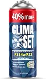 ClimaSet Remplacement du gaz refrigerant R134a 1x235 g pour Climatisation manometre clim, Climatiseur - flexible climatisation - Recharge climatisation voiture - Gaz R134a - cartouche gaz - ECO - 3