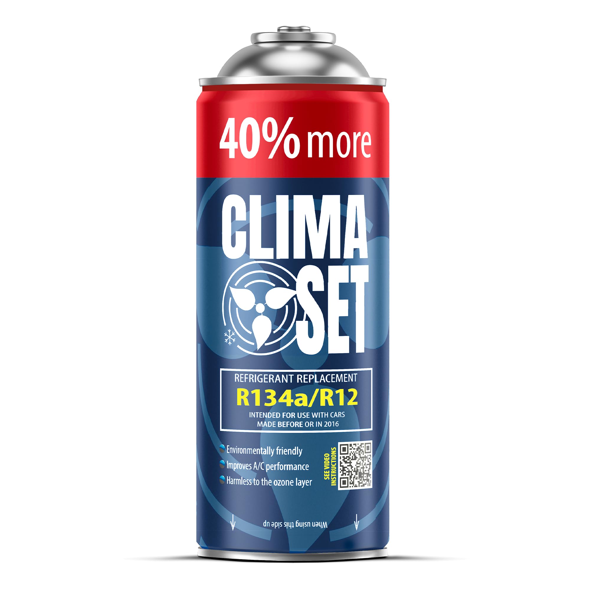 Sostituzione gas R134a 1 x 235 g + tubo per aria condizionata auto - per auto 1995-2016 - Refrigerante per aria condizionata automobilistica - gas per climatizzatore auto