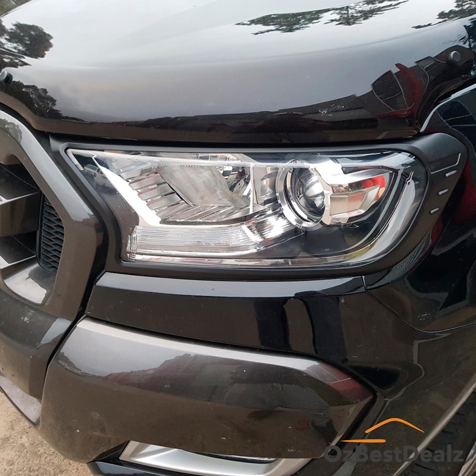 Protector de luz para accesorios Ford Ranger, Wildtrak Raptor Thunder 2015-2022 XL XLT Limited Stormtrak Wolftrak T7 T8 protector de luz trasera delantera y trasera, 4 unidades