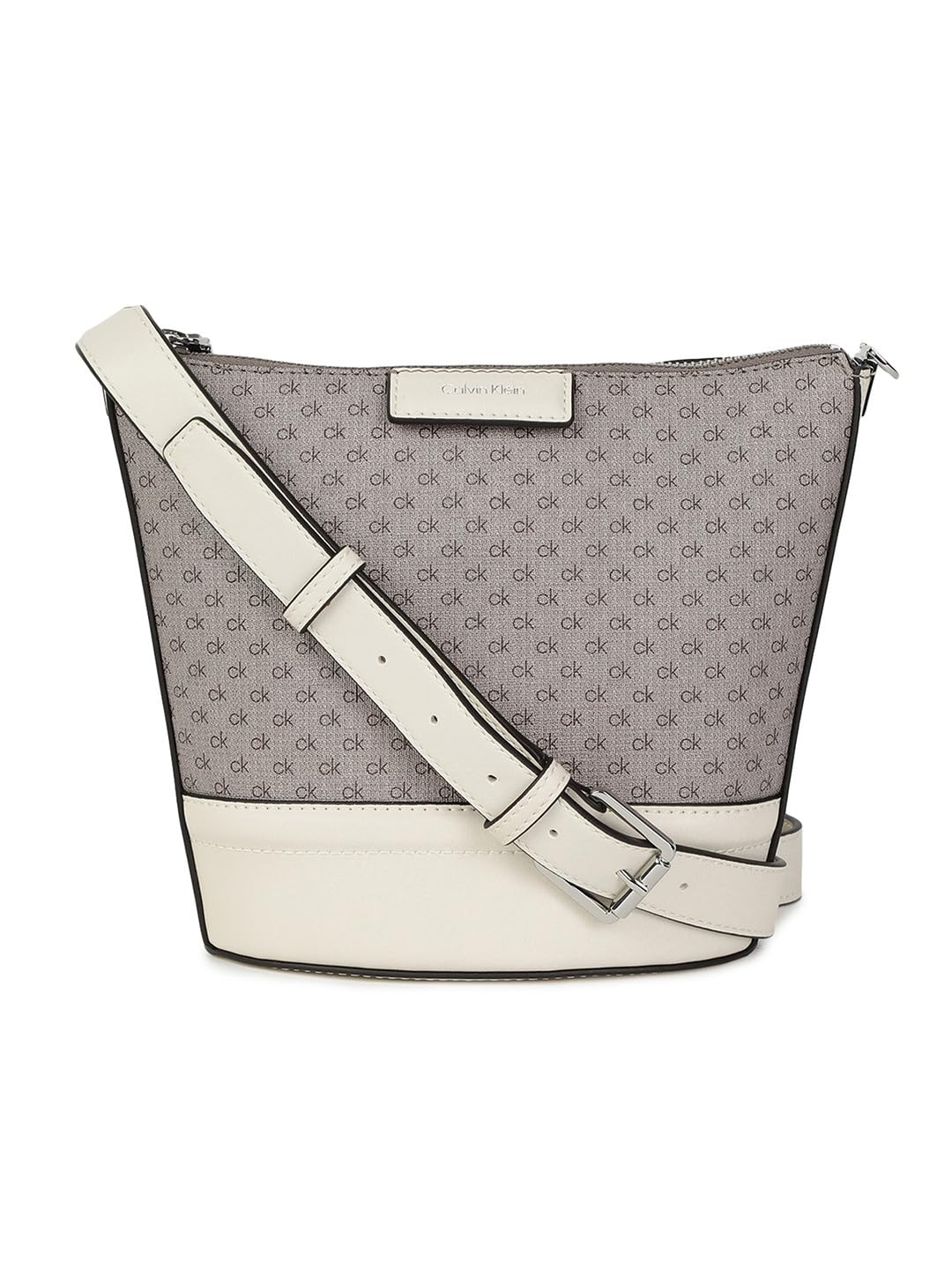 

                                                    Calvin Klein Ash North/South Crossbody, Almond/Tau