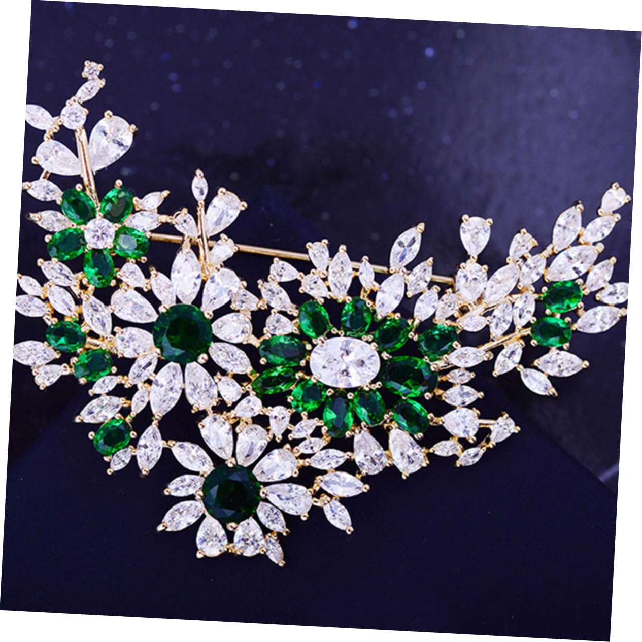 GALPADA 3pezzi Spilla Decorativa Zirconio Verde Elegante Accessorio Per Cappotti e Cardigan Perfetta Per Ogni Occasione Leggera e Luminoso