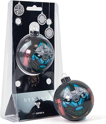 Vista 22 de Numskull Bauble Heads - Adorno oficial de Street Fighter Ryu para árbol de Navidad, decoración colgante de bola de Navidad de metal beige