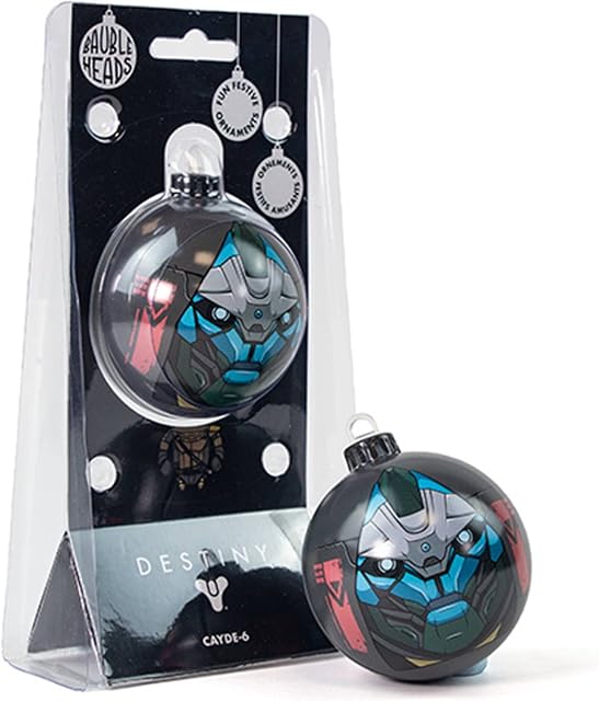 Numskull Bauble Heads Official Destiny 2 Cayde-6 Christmas Tree Decoration Ornament - Metal Christmas Bauble Ball Hanging Decor