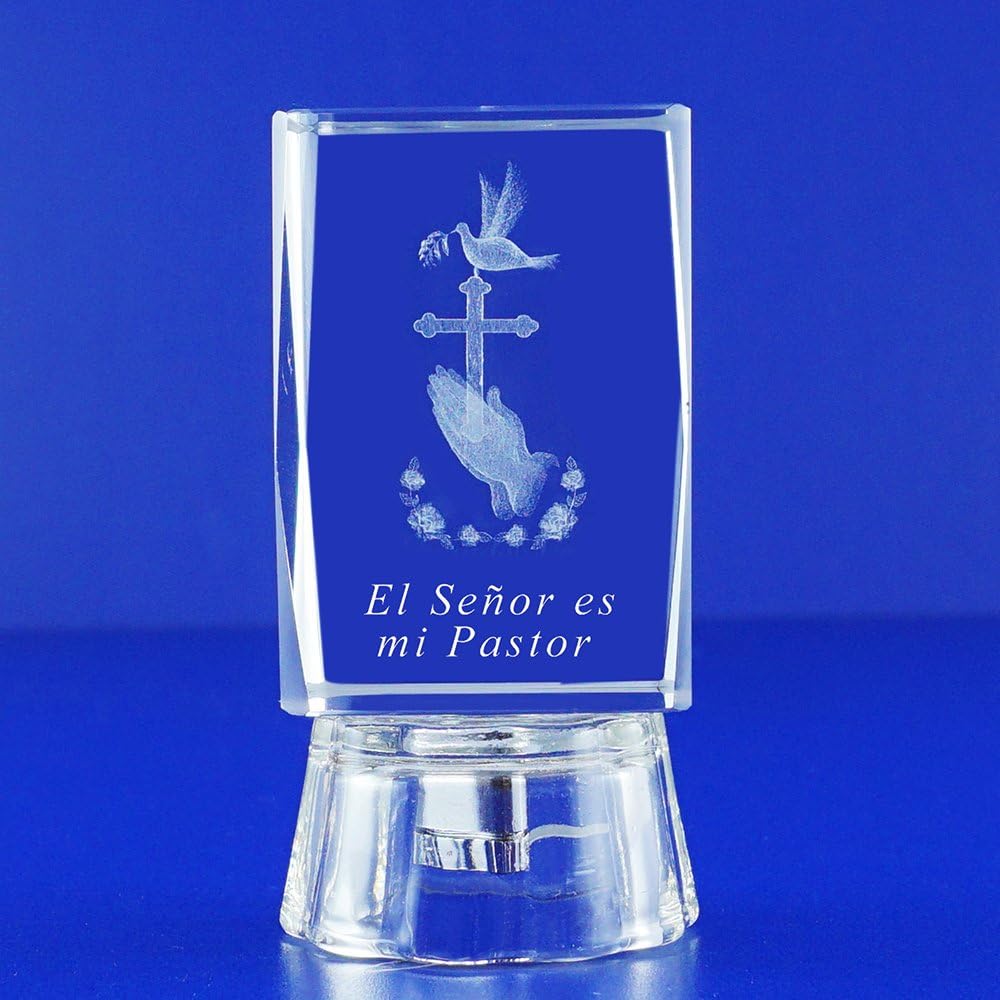 1st Communion, 12 Pieces of 3D Crystal Favor, Primera Comunión Gifts, Customization and Personalization Engraving Laser Etched Engraving 3D Crystal Glass (3")