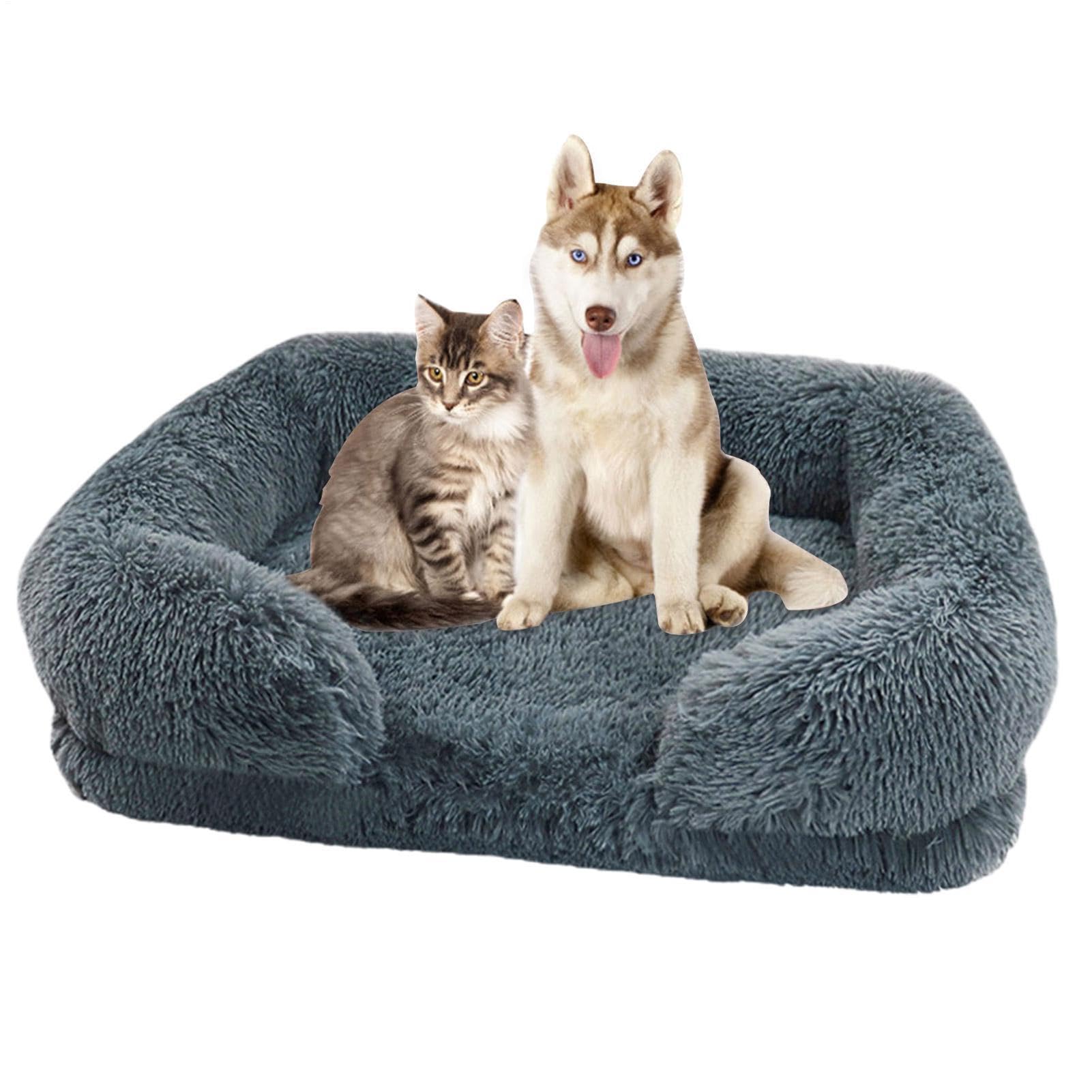 Morbida cuccia per gatti, lavabile, per cuccioli, rimovibile per cani di | taglia media, piccola e grande, divano ortopedico per cani, in peluche resistente, morbido e soffice