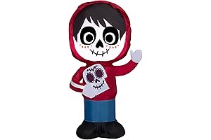 Gemmy Airblown Miguel from Coco with Skull