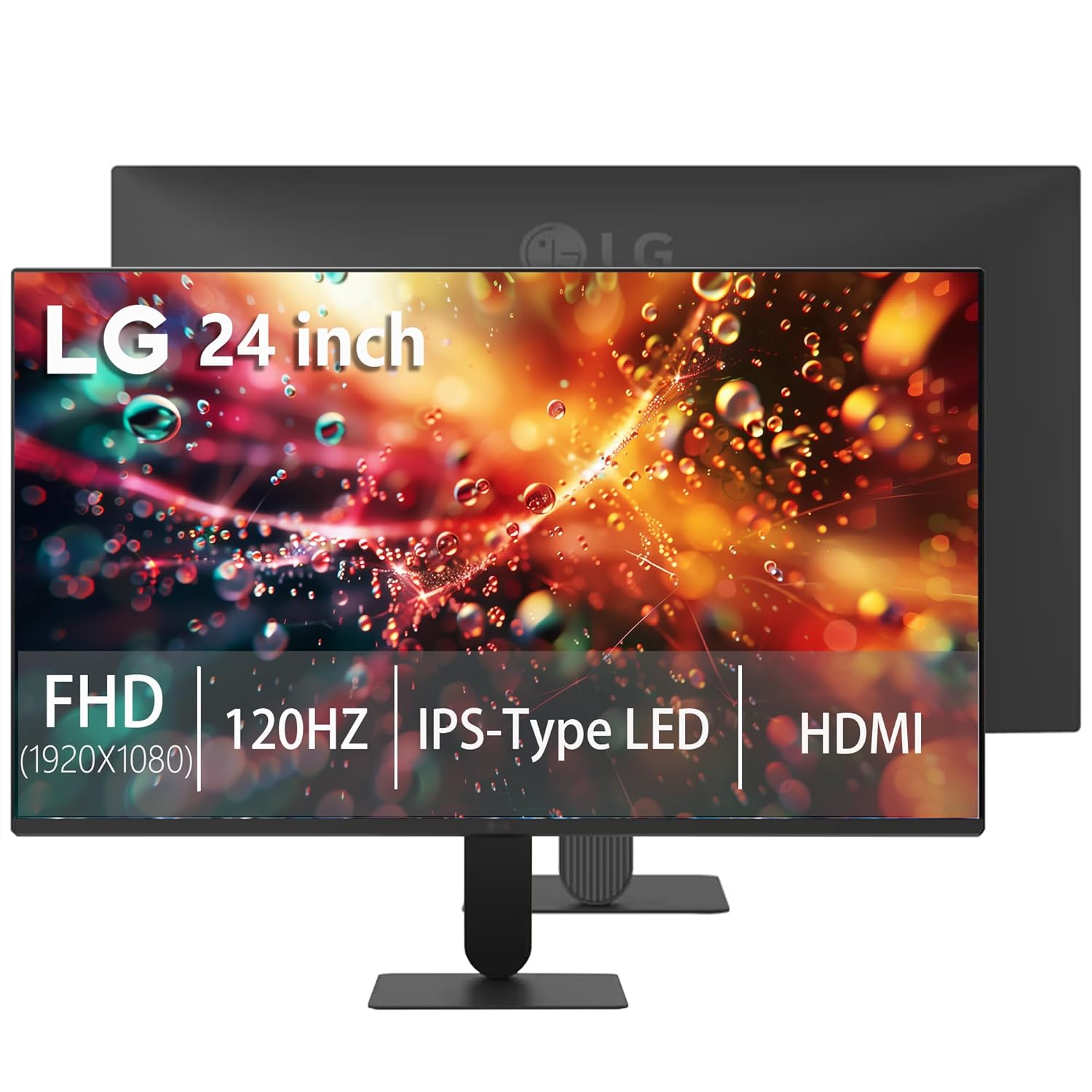 LG 24 Inch IPS Monitor Full HD 1920 x 1080 Display 120Hz 1ms MBR 99 sRGB HDR10 WebOS