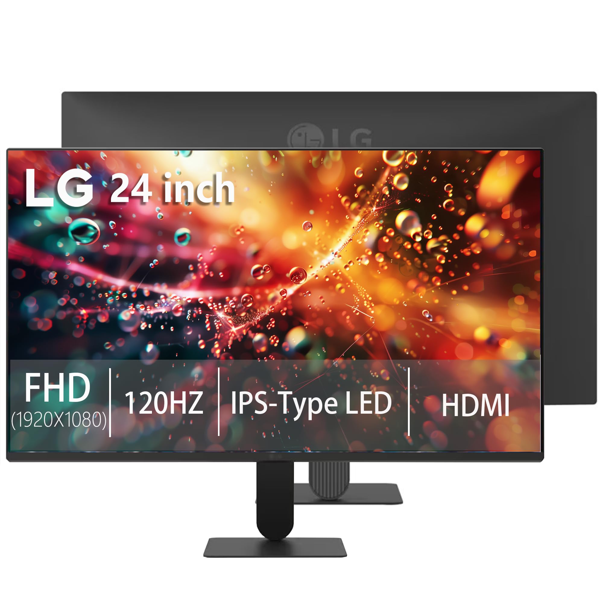 LG 24 Inch IPS Monitor Full HD 1920 x 1080 Display 120Hz 1ms MBR 99 sRGB HDR10 WebOS