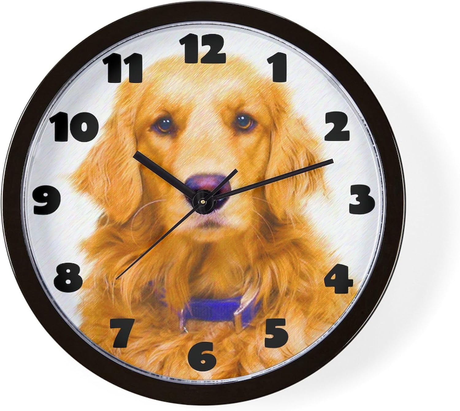 CafePress Golden Retriever 10" Wall Clock for Livingroom, Kitchen, or Office