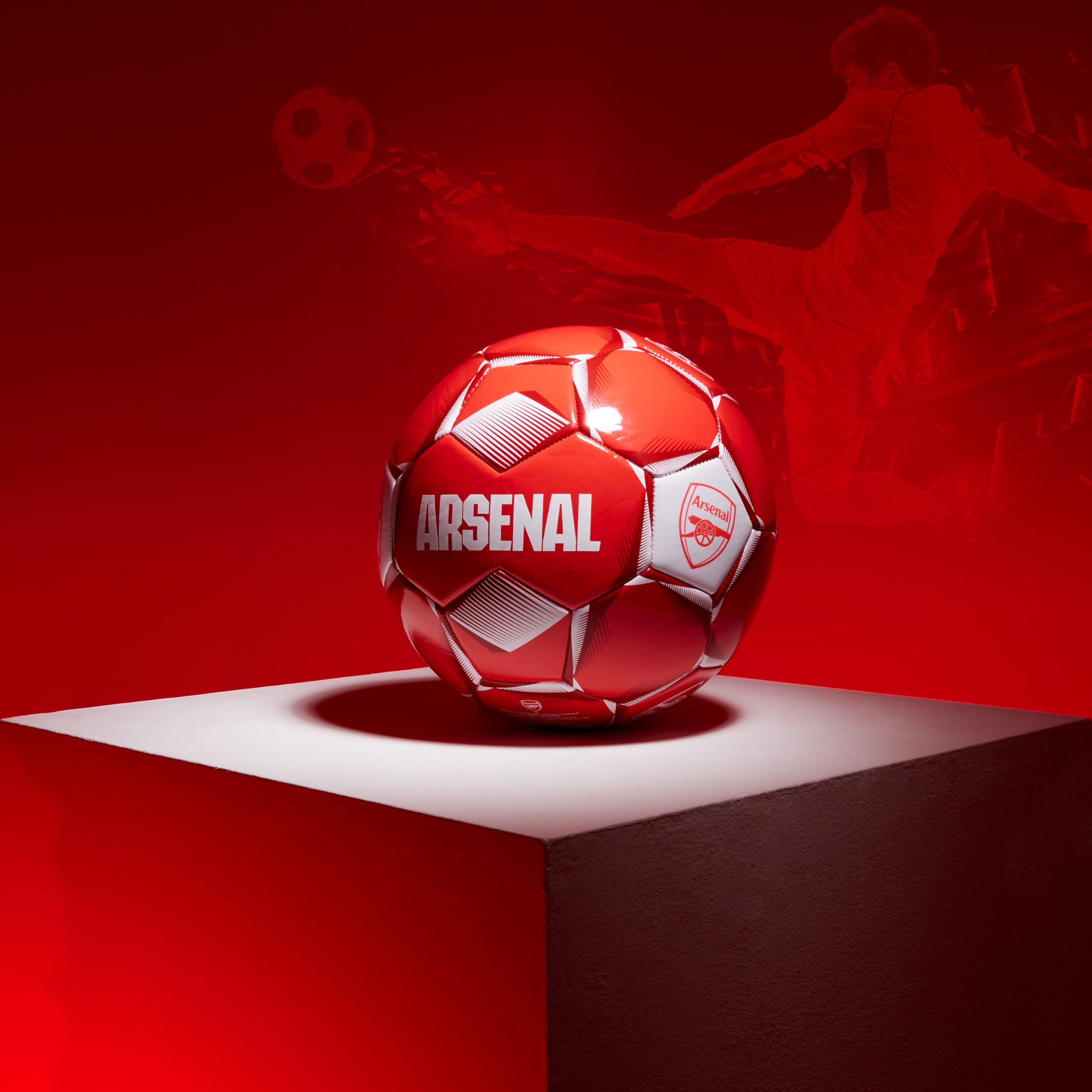 Arsenal F.C. Football Soccer Ball for Adults Teenagers Kids Training Football Size 3, 4 or 5 - Arsenal Merchandise (Red, Size 3) - Image 2