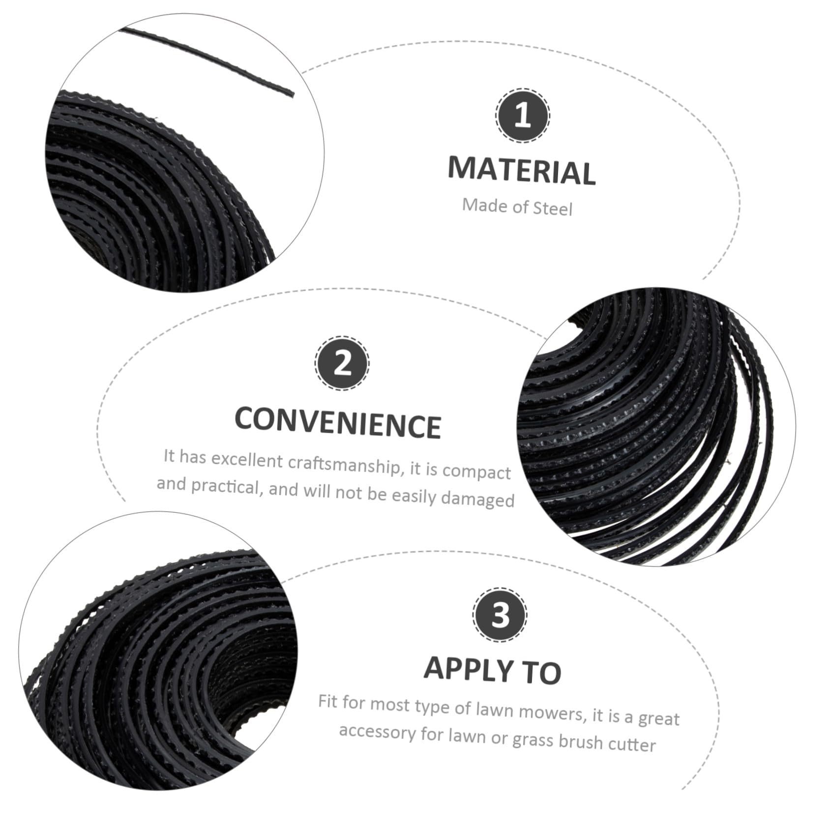 INOOMP Cuerda Cortadora para Desbrozadora Resistente y Duradera Accesorio Profesional para Segadora de Hierba Línea de Nylon con Alta Resistencia al Compatible con Cortacésped y