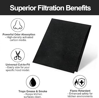 47 x 57cm Cut to Fit Activated Charcoal Extractor Fan Filters