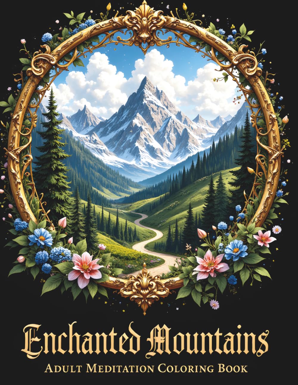 Enchanted Mountains: Adult Meditation Coloring Book