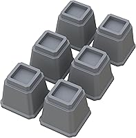 Vista 37 de Juego de 9 elevadores de cama de 3 pulgadas, elevadores de cama resistentes para marco de cama, paquete de 9 elevadores de hasta 3000 libras