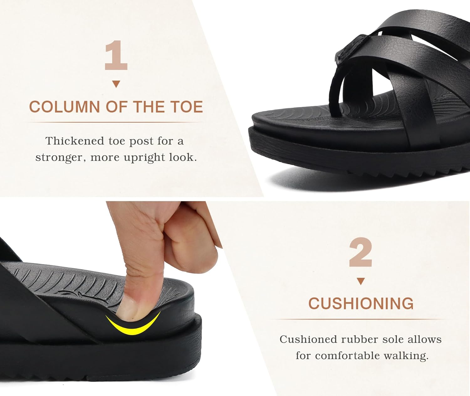 KuaiLu Womens Dressy Orthotic Flip Flops Trendy Comfortable Cushion Recovery Walking Criss Cross Thong Sandals Lightweight Yoga Foam Summer Slides with Plantar Fasciitis Arch Support