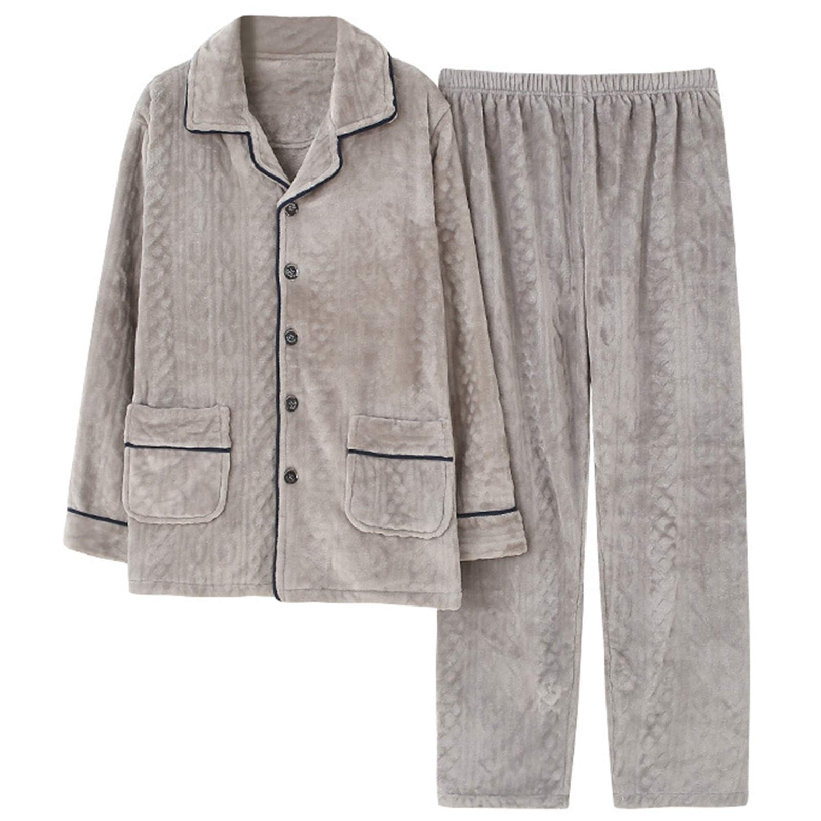 Pyjama automne-hiver hommes pour soirées cocooning flanelle L