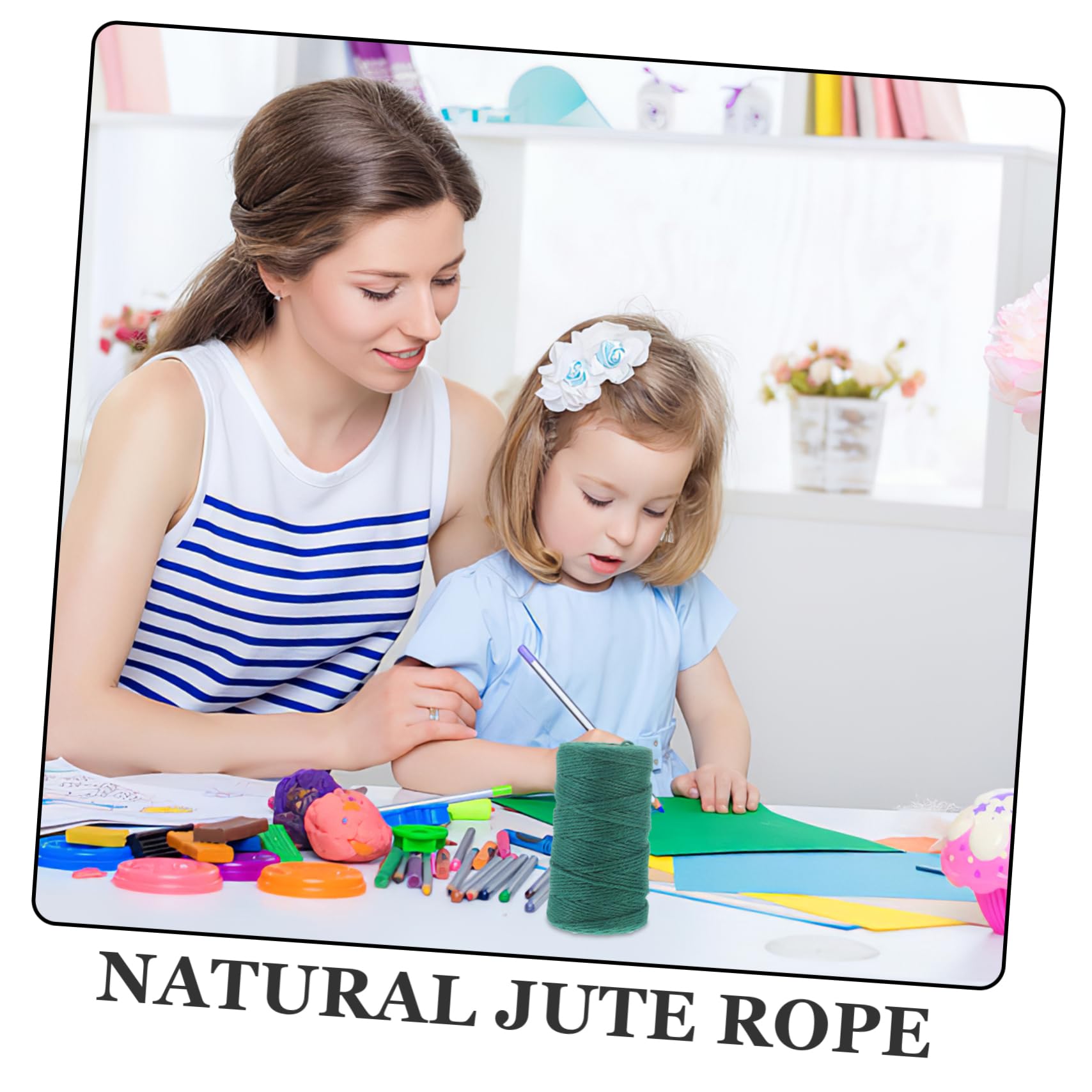 Sewroro 4rouleaux Corde Jute Naturelle Ficelle De Jardin Pour Décoration Bricolage Et Activités De Noël
