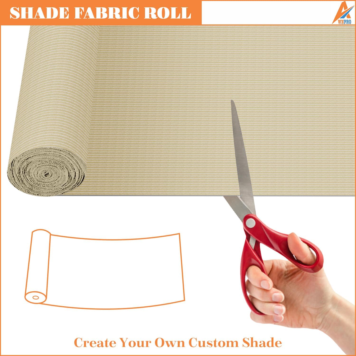 6' x 25' Sun Shade Roll DIY Cuttable Sun Shade Sunlight Blockage Cover for Outdoor Backyard Patio Pergola Greenhouse Plants (Beige)