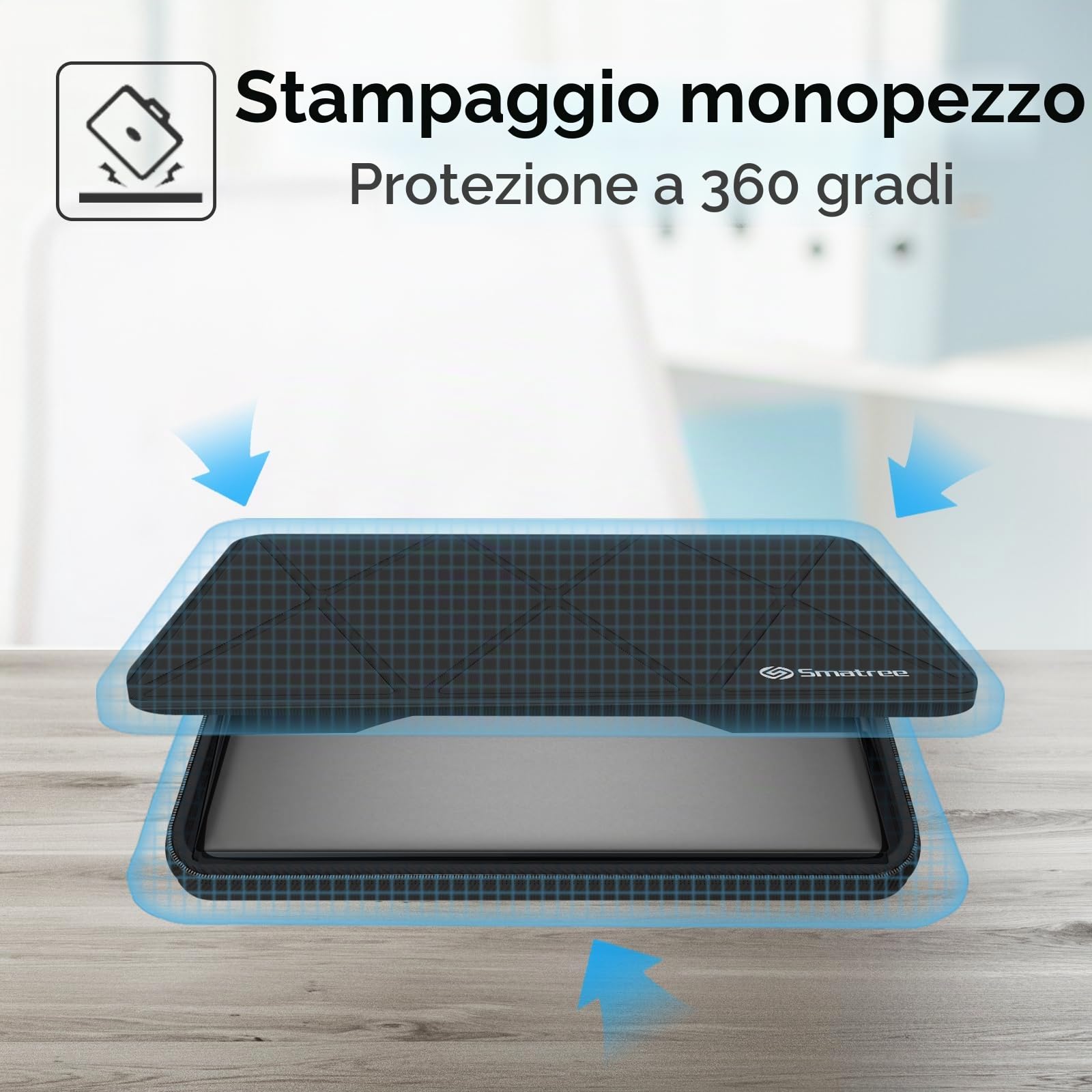 Smatree Custodia protettiva rigida in EVA compatibile con Apple MacBook Air M3 2024/A3113 da 13,6 pollici, per Apple MacBook Air M2 2022/A2681 Notebook Case da 13,6 pollici (X8033)