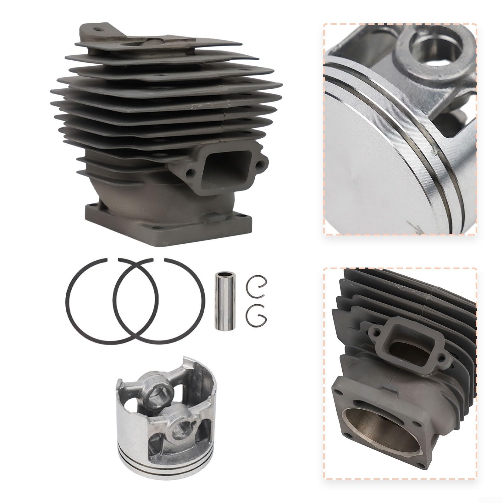 52mm Cylindre Piston Boulon Anneau Kit MS461 Tronçonneuse Pièce de rechange 11280201250
