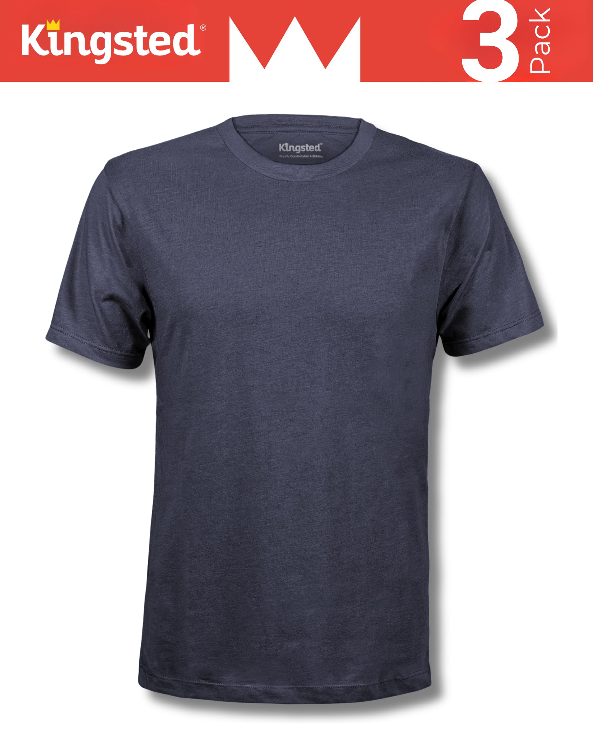 Kingsted Herren Klassische Einfarbige Herren-t-Shirts T-Shirt (4er Pack)