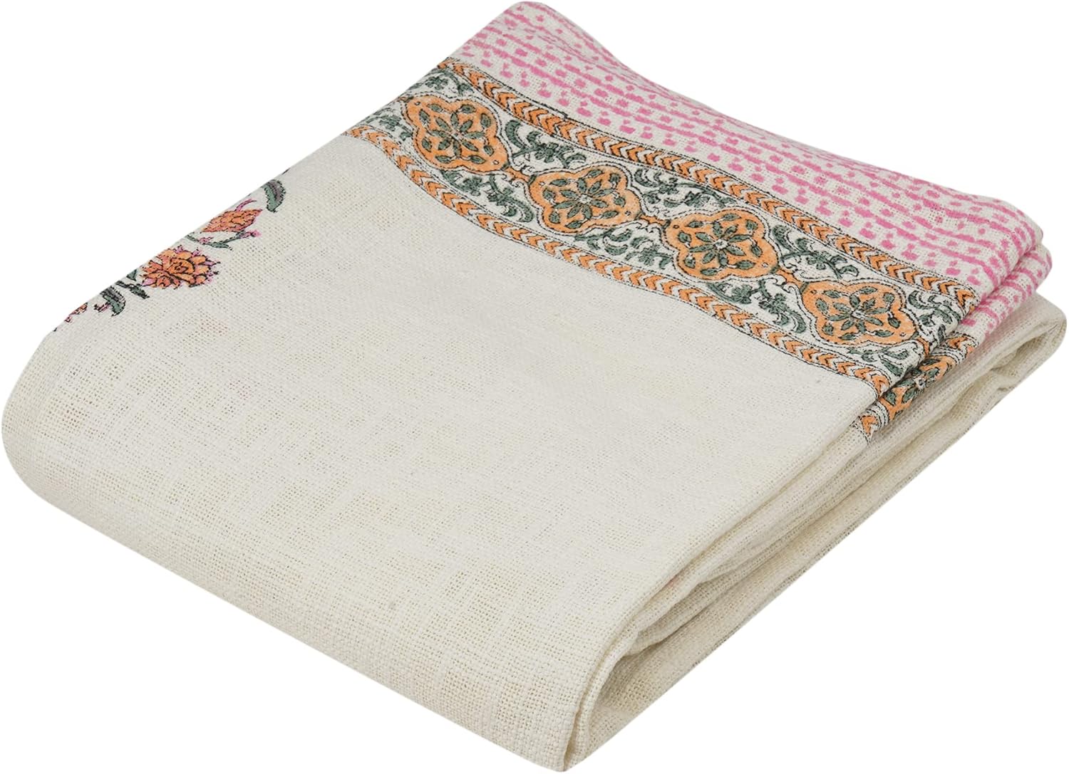100% Pure Cotton Linen HANDBLOCK BEDCOVER/Bedspread