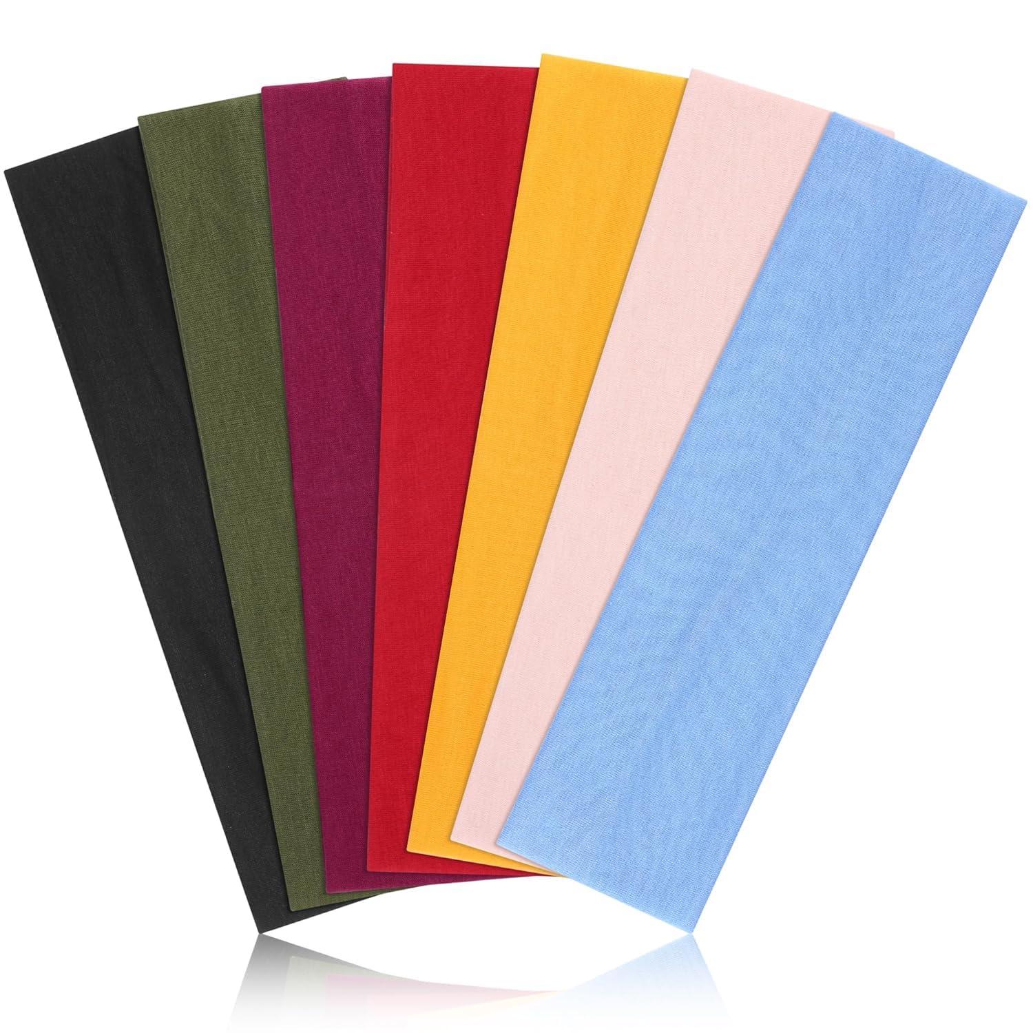 Rinpoche Elastic Sports Headbands - Athletic Hair Headband Women,Men,Boys,Girls Thin Soft Cotton Stretchy Non-Slip Stylish Sweat Band Running Yoga 6 PCS-image-10