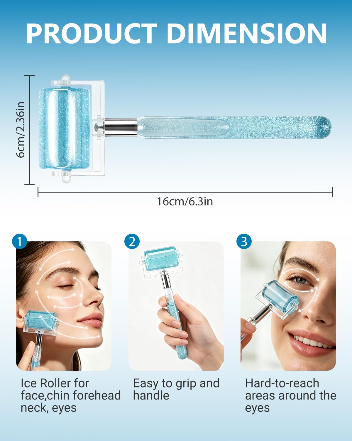 Ice Roller for Face and Eye Reduce Puffiness & Soothe Skin