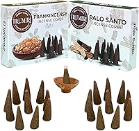 Vista 354 de TRUMIRI Incense Cones - Combo Pack of 20 Cone Incense - 10 Nag Champa + 10 Palo Santo - Insence Cones - Incense Cones Scented - Cone Incense Scents