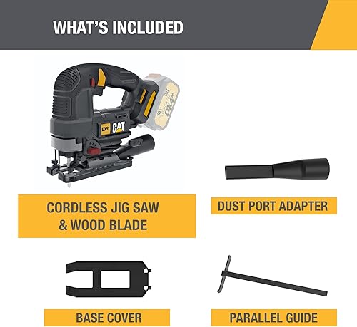 Miniatura 3 de Cat 18V 1 PARA TODAS Sierra caladora inalámbrica con motor sin escobillas (solo herramienta) - DX51B