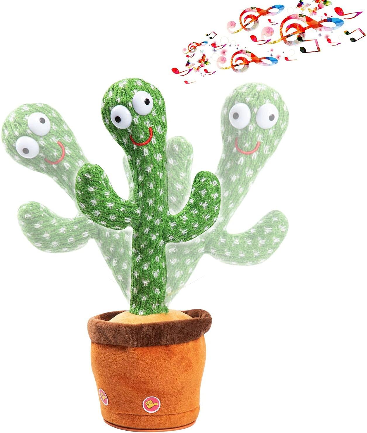 GooKitGooKit Dancing Cactus Plush Toys Sing,Dance and Record Electronic Toy for Halloween Christmas Holiday Birthday Children Gift (C-Cactus)