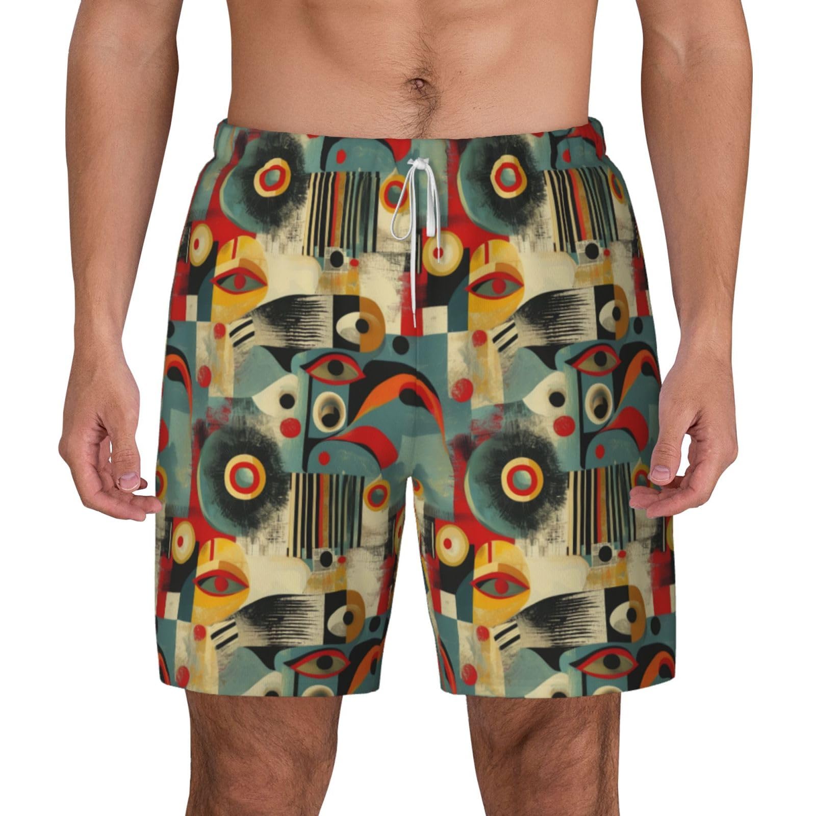 Traje de baño con estampado para hombre transpirable ropa de playa 8