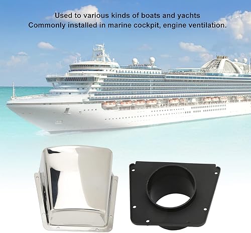 Miniatura 4 de Cubierta de ventilación para barco, cubierta de ventilación marina de acero inoxidable 304 con base de nailon a prueba de accesorios para barcos