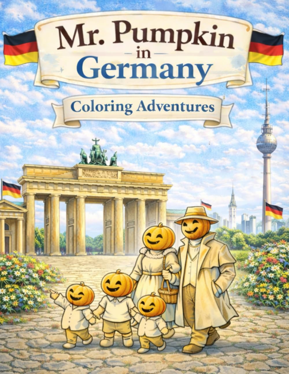Mr. Pumpkin in Germany: Coloring Adventures: A Gentle Travel Coloring Book for Kids Ages 4–8 | Relaxing Coloring Pages, Easy Activities & Family Adventures (Mr. Pumpkin Adventures in Europe)