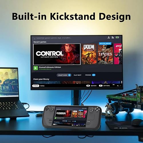 Miniatura 5 de KUNSLUCK Funda protectora para cubierta de vapor funda protectora de poliuretano termoplástico con soporte y 6 piezas de piel protectora compatible