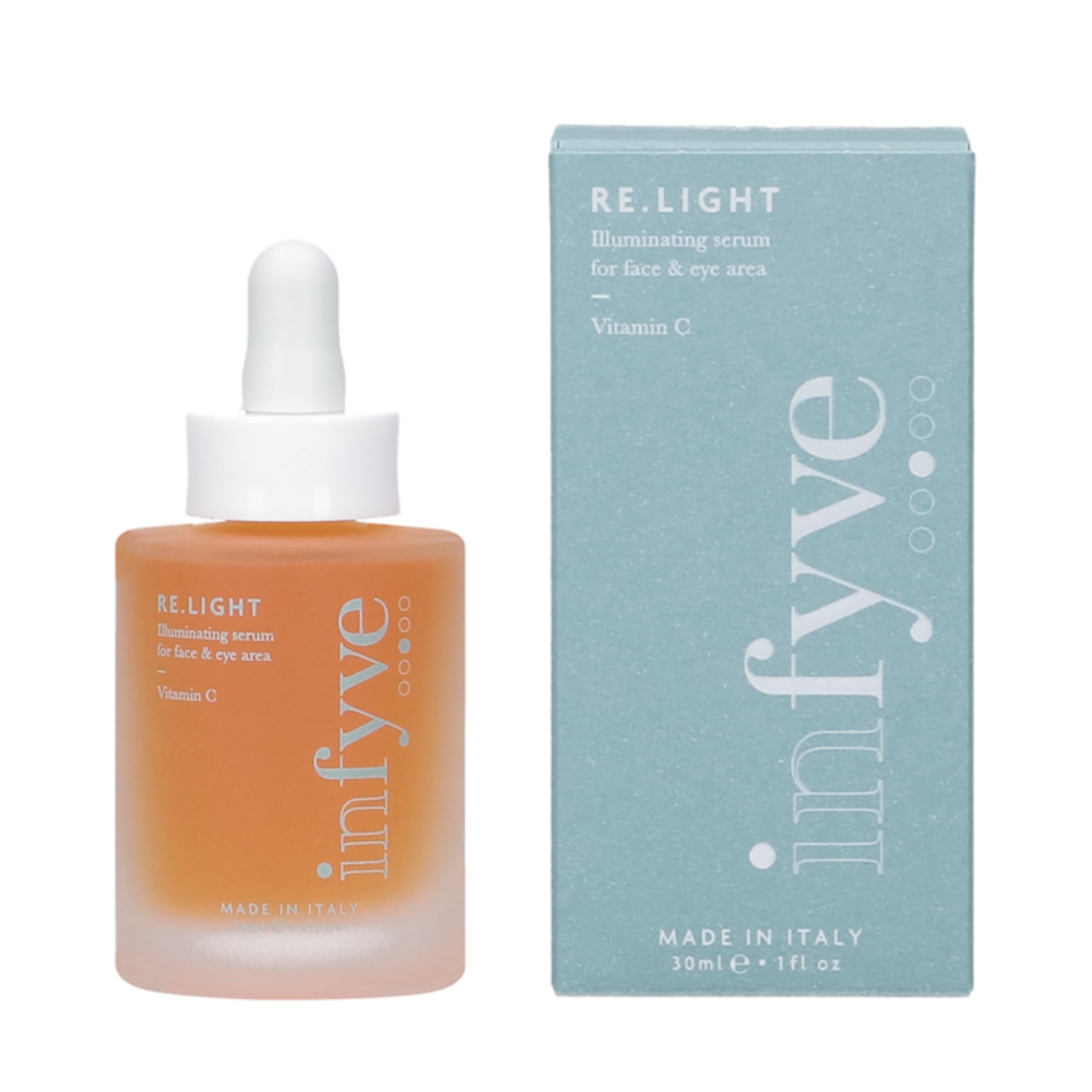 Siero RE.LIGHT | Siero Viso e Occhi Illuminante e Tonificante | con Vitamina C, Acido Ialuronico e Peptidi | Adatto alle Pelli Sensibili | Rende la Pelle più Luminosa, Tonica e Protetta