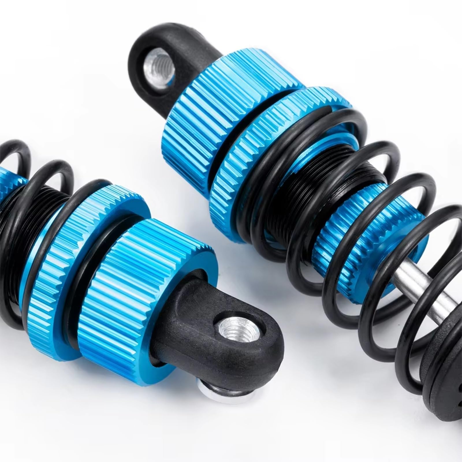 Accesorios coches RC per Tamiya per TT02 1/10 RC Aggiornamento Modifica Accessori Parti 4 Pezzi Ammortizzatori Ad Olio Lega di Alluminio Set Smorzatori(Blue)