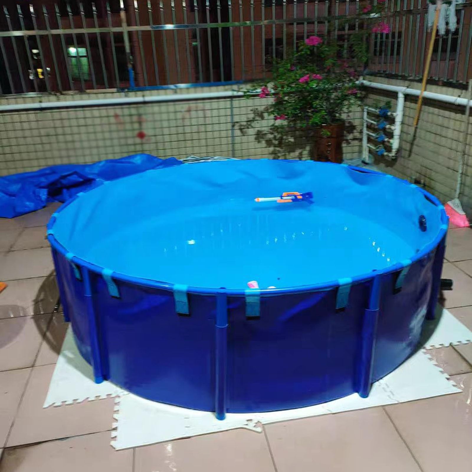 Piscinas Desmontables Acero/Piscina Marco Piscina Al Aire Libre sobre El Suelo, 1 2 3 4 5 6 7 8 9 10 M Piscinas Familiares Extra Grandes/Spas De Natación Piscinas para Patio Trasero, Piscina para Sal