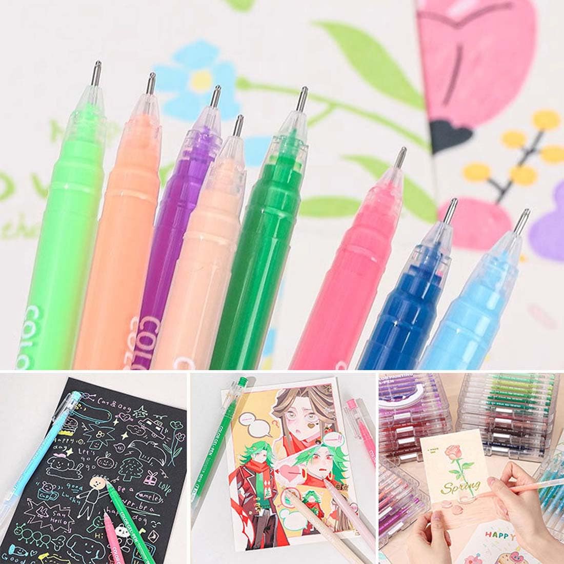 45/72/99 Colors Gel Pen Set, Stylos Gel Paillettes, Stylo Gels Métallique, Stylo à Encre Métallisé, Stylos Paillettes Pour peinture,d'écriture et livres de coloriage adultes (72Color)