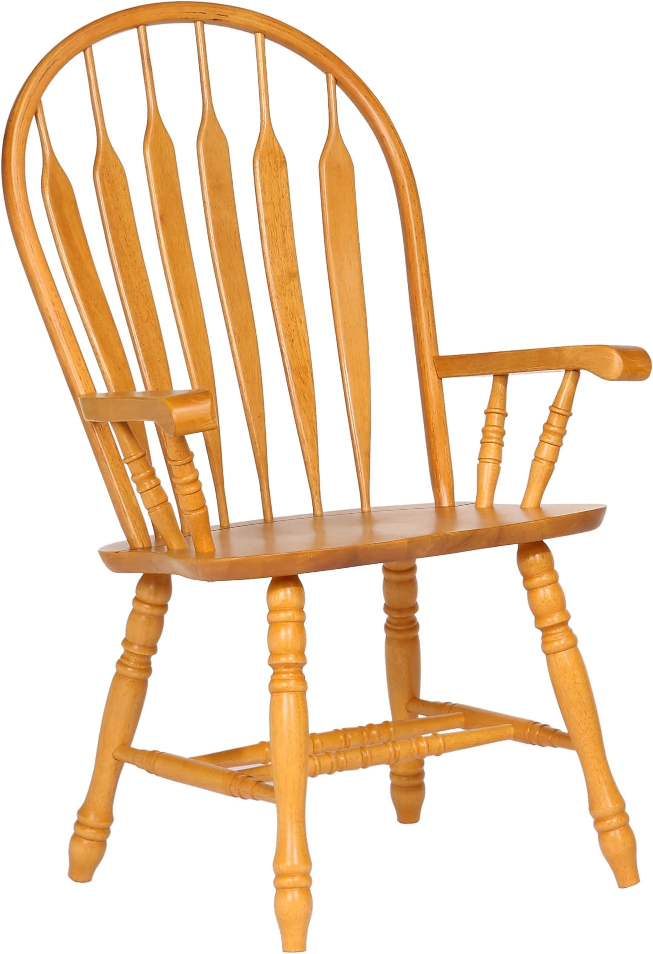 Comfort Dining Arm Chair, 41", Light Oak