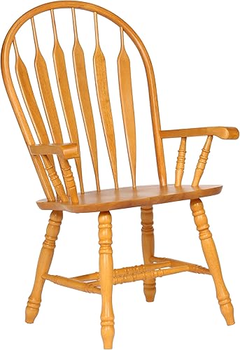 Miniatura 6 de Sunset Trading Oak Selections Silla de comedor, acabado claro