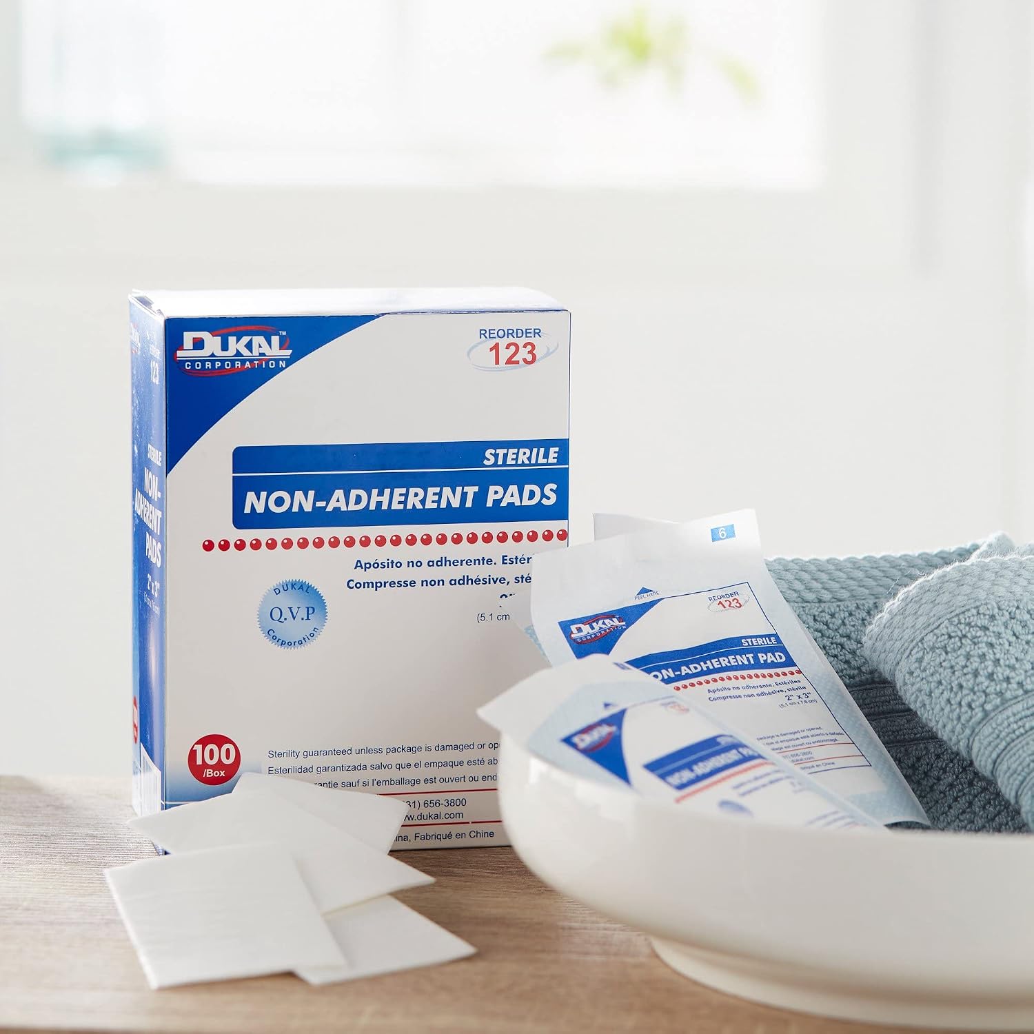 Dukal Sterile Non-Adherent Dressing Rectangle 2 x 3 123 100 per Box