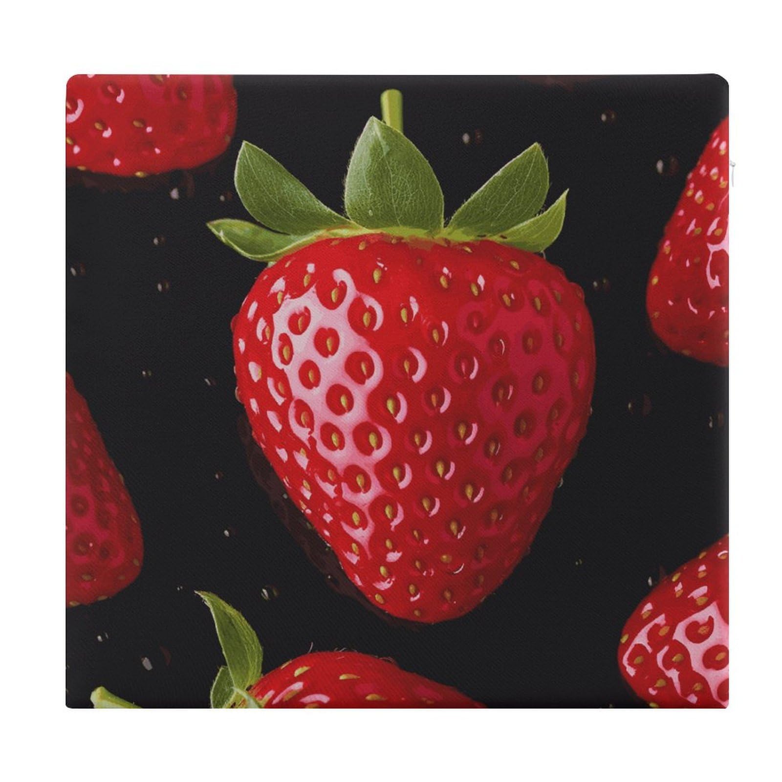 LDGSUPH Strawberry Seat Cushions for Office Chair Cushion Square Pillows Seating Soft Floor Cushions Cozy Couch Cushion Support Memory Foam Chair Pads for Home Travel Car