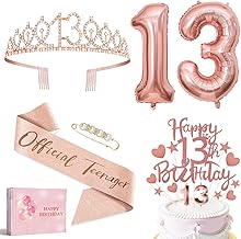 Geburtstag Mädchen Frauen Deko, Geburtstag Krone und Schärpe, Geburtstag Mädchen Frauen Rosegold Geburtstag