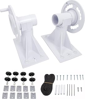SunSolar Solar Cover Reel Kit - for In-Ground Pools — Durable Plastic Wheel Cranks to Easily Roll Up a Pool Cover — Straps and Clamps to Attach Cover — Fits 3-Inch Pole (Pole Not Included)